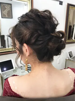 ロング ヘアアレンジ エクステ（レミー毛） NINEのヘアスタイル
