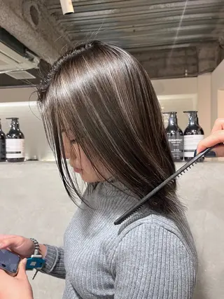 ミディアム カラー on.ｵﾝ/三ノ宮/ メンズ/カットのヘアスタイル