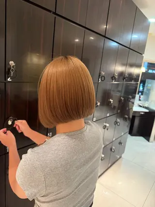 ミディアム レナークアリア 梅津美憂のヘアスタイル