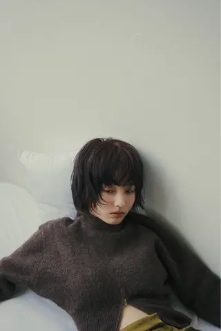 ショート 髪質改善/艶カラー /透明感/石田桃子のヘアスタイル