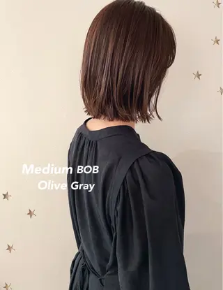 ミディアム カラー 市川 千夏のヘアスタイル
