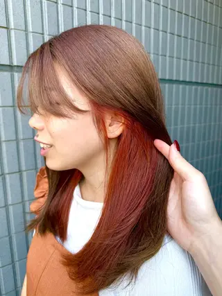 カラー 韓国レイヤー 🎀ダブルカラーのヘアスタイル