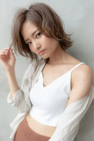 ミディアム カラー 韓国ヘア 店長NEGIのヘアスタイル