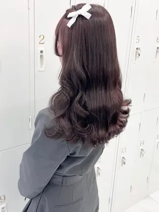 セミロング カラー ヘアアレンジ 盛れる顔周り🤍渋谷 Risa🎀のヘアスタイル