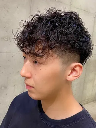 ショート パーマ メンズ 西大島美容師 渡部仁太のヘアスタイル