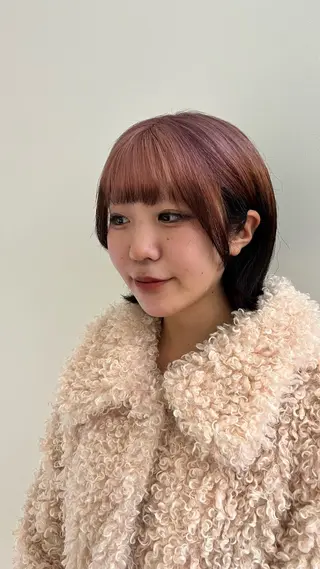 ショート カラー メンズパーマ/ メッシュ📍ユリのヘアスタイル