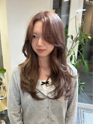 ロング カラー ハイトーン×似合わせ 🌱中川慎之介のヘアスタイル