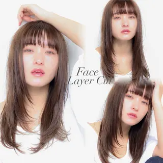 セミロング カラー 顔周りレイヤー/ボブ 銀座✨中野まさひろのヘアスタイル