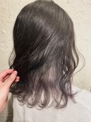 ミディアム カラー 推しカラー オタク美容師 山本のヘアスタイル