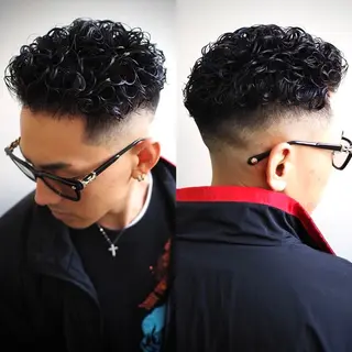 ショート パーマ メンズ BLAZEMAN BARBERSHOP所属・💈✂︎RINTA ✂︎💈のヘアスタイル