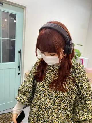 ロング カラー レイヤー/ボブ/透明 感カラー/佐藤奈由のヘアスタイル