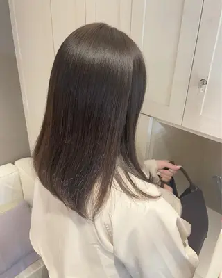 セミロング ♡似合わせハイトーン ♡maiのヘアスタイル