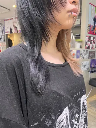 セミロング 似合わせカット/ デザインカラー🦄のヘアスタイル
