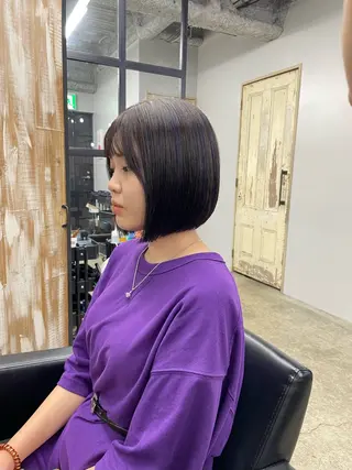 ミディアム カラー 新宿/韓国ヘア/ 髪質改善ストレートのヘアスタイル