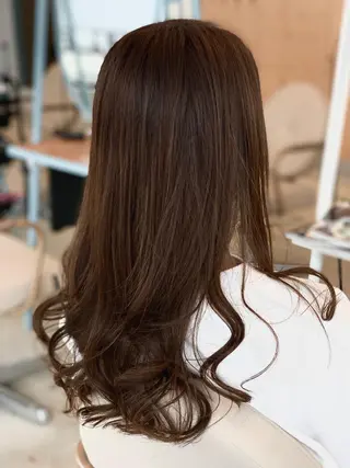 セミロング カラー パーマ 北川 拓也のヘアスタイル
