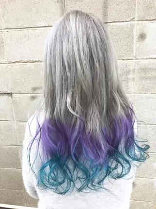 カラー ダブルスキルエクステ /羽エクステ白石宇由のヘアスタイル