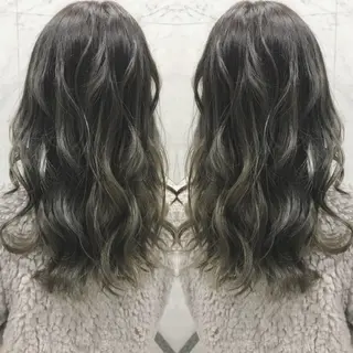セミロング カラー 重政 和樹のヘアスタイル