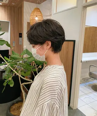 ショート カラー パーマ 🍃服部 雅哉🍃銀座◎のヘアスタイル
