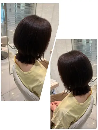ミディアム 縮毛矯正&髪質改善 西野のヘアスタイル