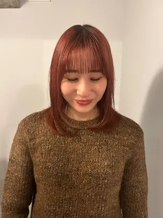 ミディアム 小野 明日香のヘアスタイル