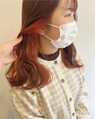 セミロング カラー MARU パーマ/レイヤーのヘアスタイル