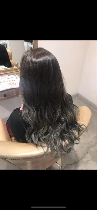 セミロング カラー ヘアアレンジ 韓国♡ハイライト ♡YURIのヘアスタイル