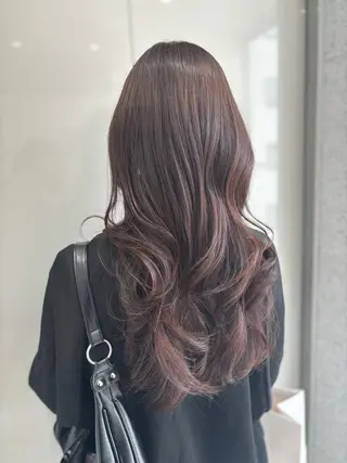 ロング カラー 流行りの透明感カラー ×縮毛矯正🤍ユウのヘアスタイル