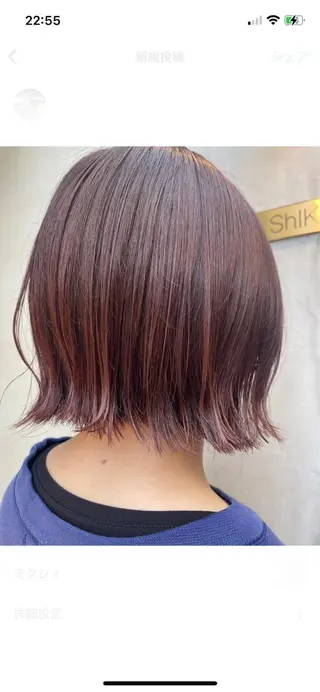 ミディアム カラー くびれミディアム/似 合わせ/鎌倉/edAのヘアスタイル