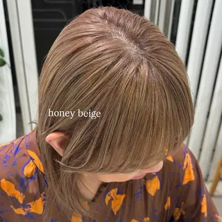 ミディアム カラー 🎀Wカラー/ピンク /ベージュ🎀ゆらのヘアスタイル