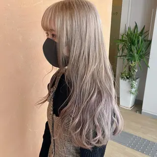 ロング カラー Lull1人美容室 バレイヤージュのヘアスタイル