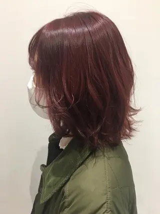 ミディアム カラー 狩野 羅夢のヘアスタイル