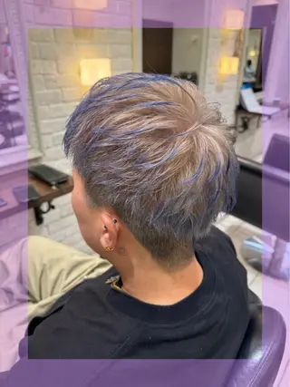 ショート カラー メンズ ブリーチ♡メンズ マッシュ♡MIUのヘアスタイル