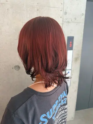 ミディアム カラー ヘアアレンジ レイヤー/髪質改善/ /北 啓吾のヘアスタイル