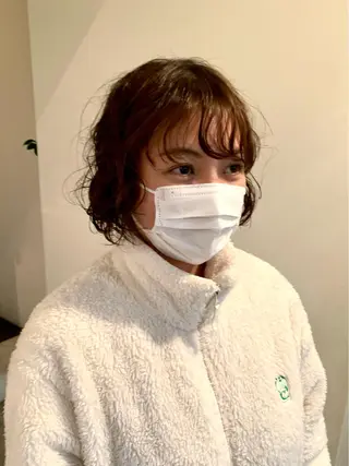 ミディアム パーマ メンズ room3小出 奈央子のヘアスタイル