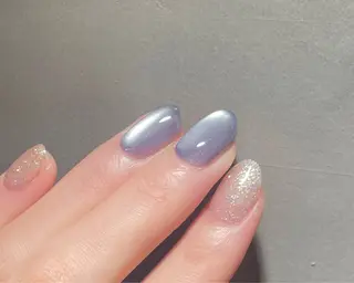 ネイル Rika🌼 シンプル•マグネットのネイルデザイン