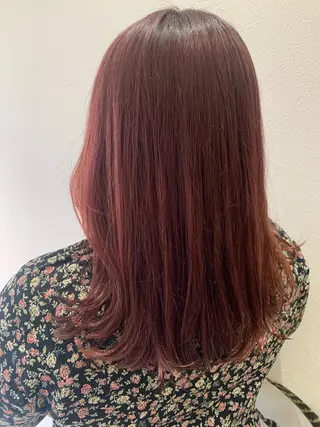 セミロング カラー hub hair レイヤー/透明感のヘアスタイル