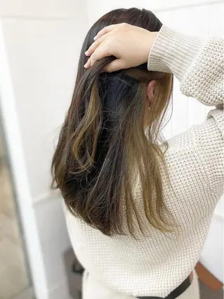セミロング ☀️透明感color KURO☀️のヘアスタイル