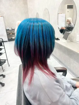 ミディアム 🦋ハイトーン🦋 石山 希理🦋のヘアスタイル