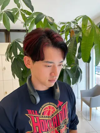 ショート カラー メンズ 樋笠 知佳のヘアスタイル