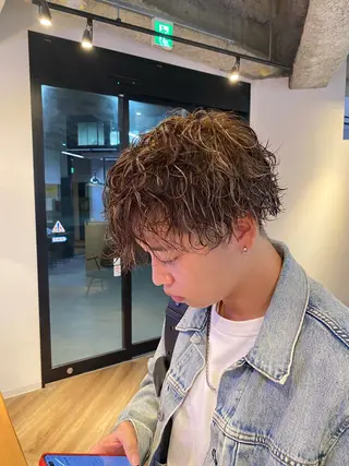 カラー メンズ 艶カラー/ハイライト /レイヤー中島啓太のヘアスタイル