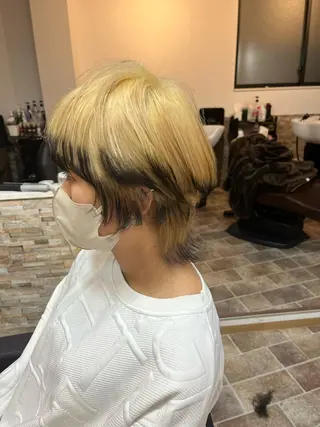 ショート カラー ヘアカラー&縮毛矯正 STAR☆RIVERのヘアスタイル