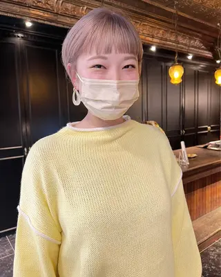 ショート カラー haco＋所属・圧倒的デザイン力 店長🎨RENAのヘアスタイル
