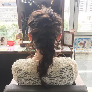 ロング ヘアアレンジ パピヨンロゼ 髪質改善/酸性のヘアスタイル