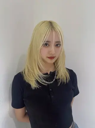 ミディアム ワンホンヘア/ 透明感カラー/ゆうとのヘアスタイル