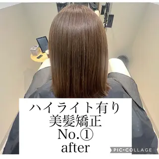 セミロング カラー パーマ 神戸三宮美髪矯正 髪質改善特化★神田のヘアスタイル