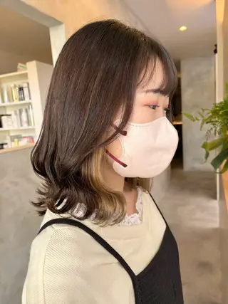 ミディアム カラー Yuka /ツヤカラー✨のヘアスタイル