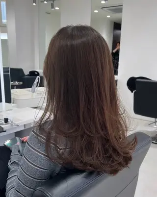 セミロング カラー グレージュ/ベージュ /経堂/sana🌱のヘアスタイル