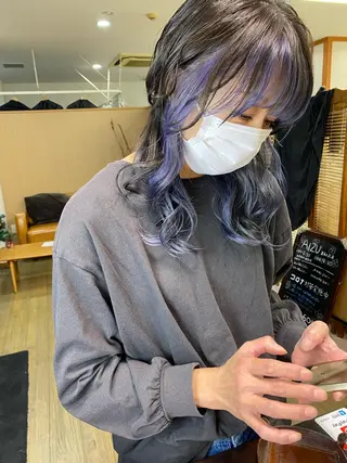ミディアム カラー ブリーチカラー🫧 森　凪沙のヘアスタイル