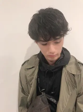 ショート カラー パーマ ヘアアレンジ メンズ ちこ .のヘアスタイル