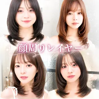 セミロング 💖ボブ/髪質改善 顔周りレイヤー/ユイのヘアスタイル